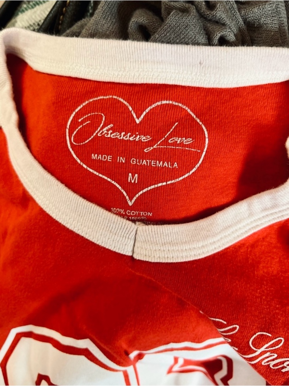 Red '96' Short Sleeve Ringer Tee - Picture 4 of 4